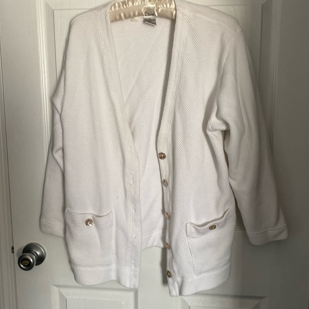 Cotton quilted sweater